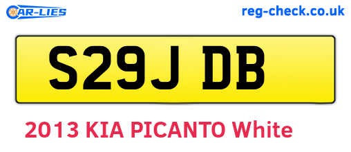 S29JDB are the vehicle registration plates.