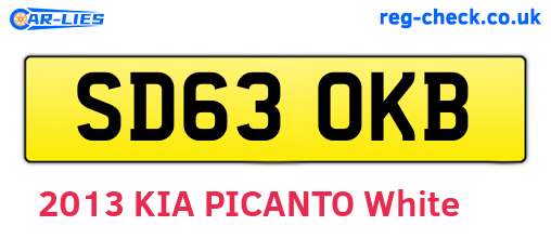 SD63OKB are the vehicle registration plates.