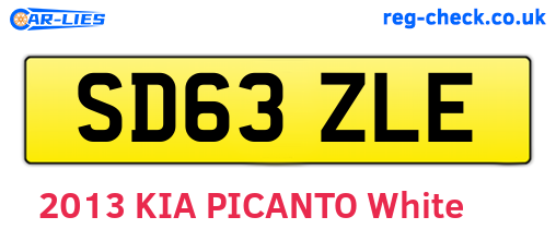 SD63ZLE are the vehicle registration plates.