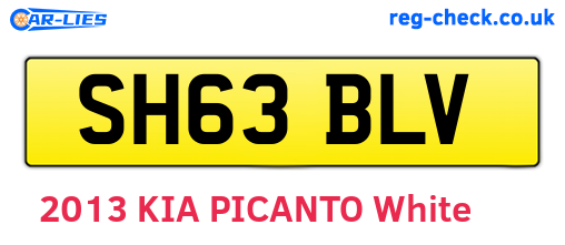 SH63BLV are the vehicle registration plates.