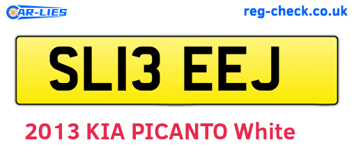 SL13EEJ are the vehicle registration plates.