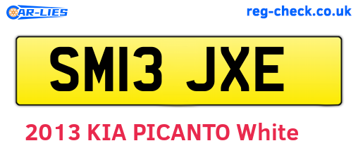 SM13JXE are the vehicle registration plates.
