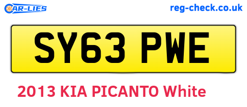 SY63PWE are the vehicle registration plates.
