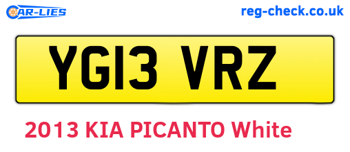 YG13VRZ are the vehicle registration plates.