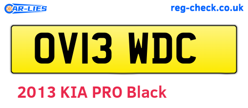 OV13WDC are the vehicle registration plates.