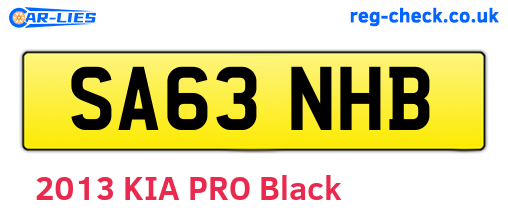 SA63NHB are the vehicle registration plates.