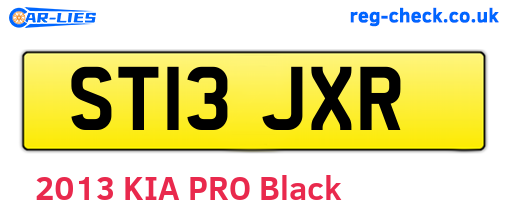 ST13JXR are the vehicle registration plates.
