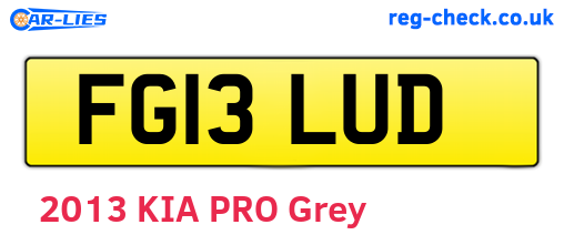 FG13LUD are the vehicle registration plates.