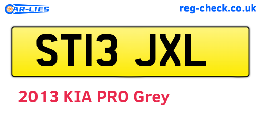 ST13JXL are the vehicle registration plates.
