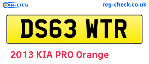 DS63WTR are the vehicle registration plates.