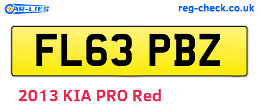 FL63PBZ are the vehicle registration plates.
