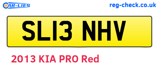 SL13NHV are the vehicle registration plates.