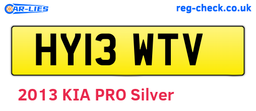 HY13WTV are the vehicle registration plates.