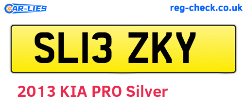 SL13ZKY are the vehicle registration plates.