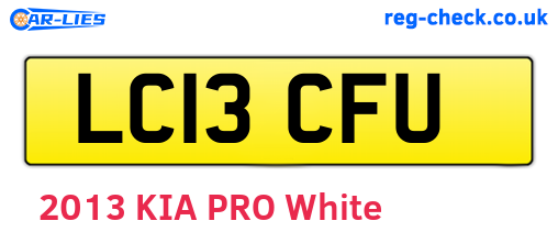 LC13CFU are the vehicle registration plates.