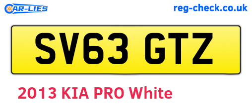 SV63GTZ are the vehicle registration plates.
