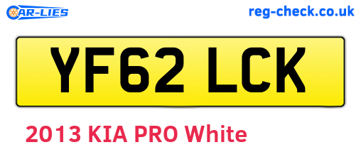 YF62LCK are the vehicle registration plates.