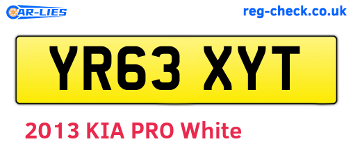 YR63XYT are the vehicle registration plates.