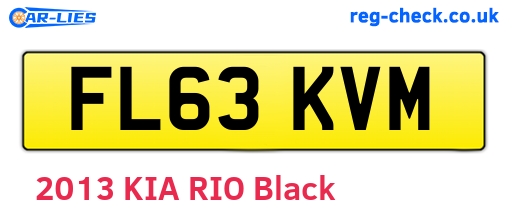 FL63KVM are the vehicle registration plates.