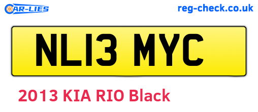 NL13MYC are the vehicle registration plates.