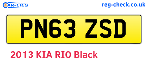 PN63ZSD are the vehicle registration plates.