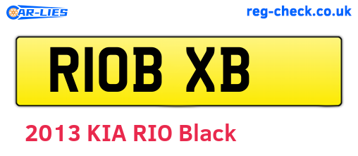 R10BXB are the vehicle registration plates.