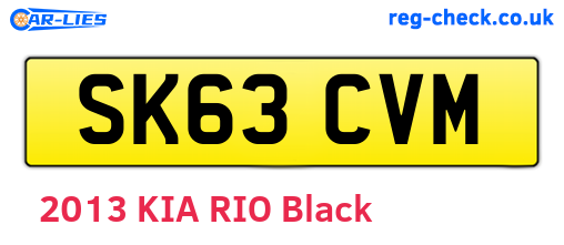 SK63CVM are the vehicle registration plates.
