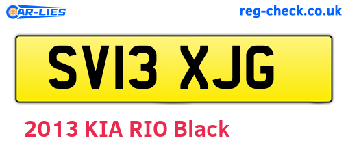 SV13XJG are the vehicle registration plates.
