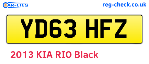 YD63HFZ are the vehicle registration plates.