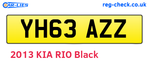 YH63AZZ are the vehicle registration plates.
