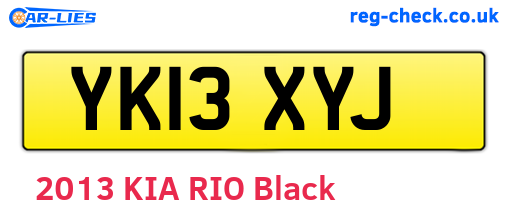 YK13XYJ are the vehicle registration plates.