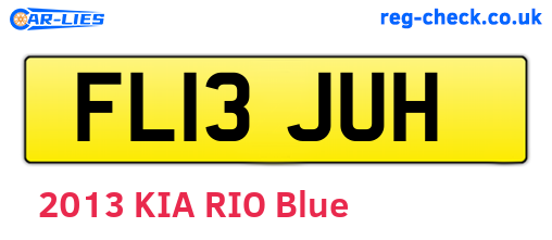 FL13JUH are the vehicle registration plates.
