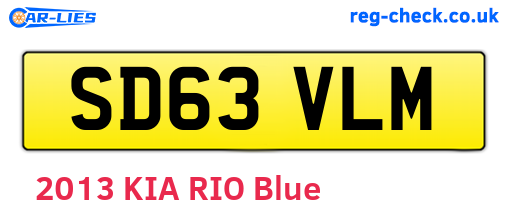 SD63VLM are the vehicle registration plates.