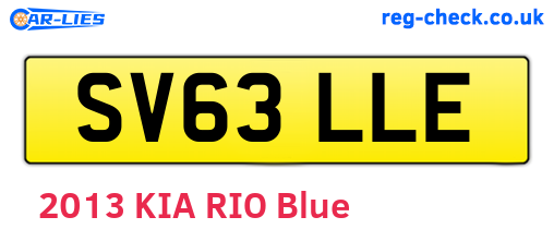 SV63LLE are the vehicle registration plates.