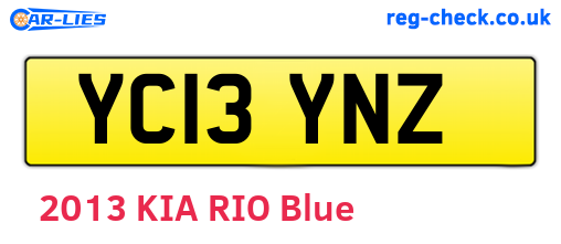 YC13YNZ are the vehicle registration plates.