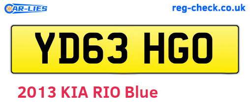 YD63HGO are the vehicle registration plates.
