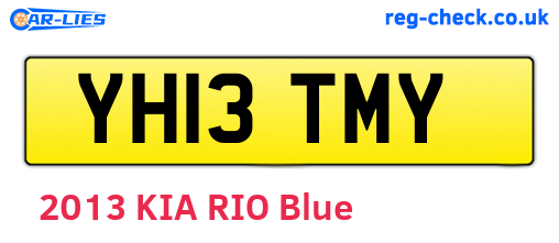 YH13TMY are the vehicle registration plates.