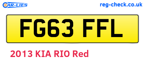 FG63FFL are the vehicle registration plates.