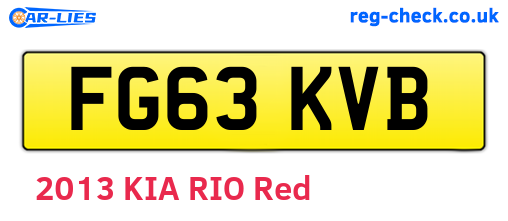 FG63KVB are the vehicle registration plates.