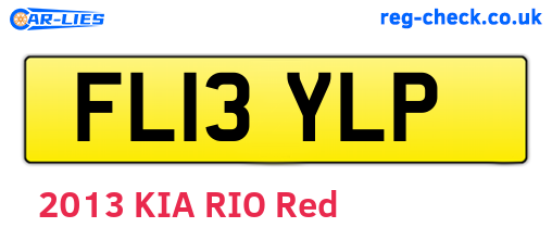 FL13YLP are the vehicle registration plates.