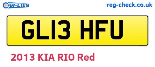 GL13HFU are the vehicle registration plates.