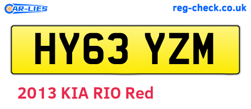 HY63YZM are the vehicle registration plates.