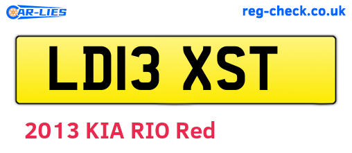 LD13XST are the vehicle registration plates.