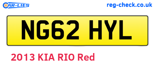 NG62HYL are the vehicle registration plates.