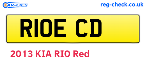 R10ECD are the vehicle registration plates.