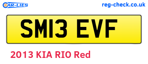 SM13EVF are the vehicle registration plates.