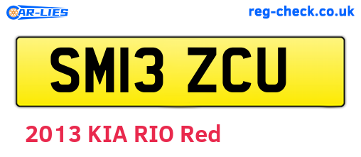 SM13ZCU are the vehicle registration plates.