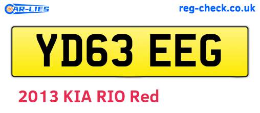 YD63EEG are the vehicle registration plates.