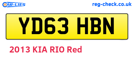 YD63HBN are the vehicle registration plates.