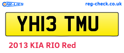 YH13TMU are the vehicle registration plates.